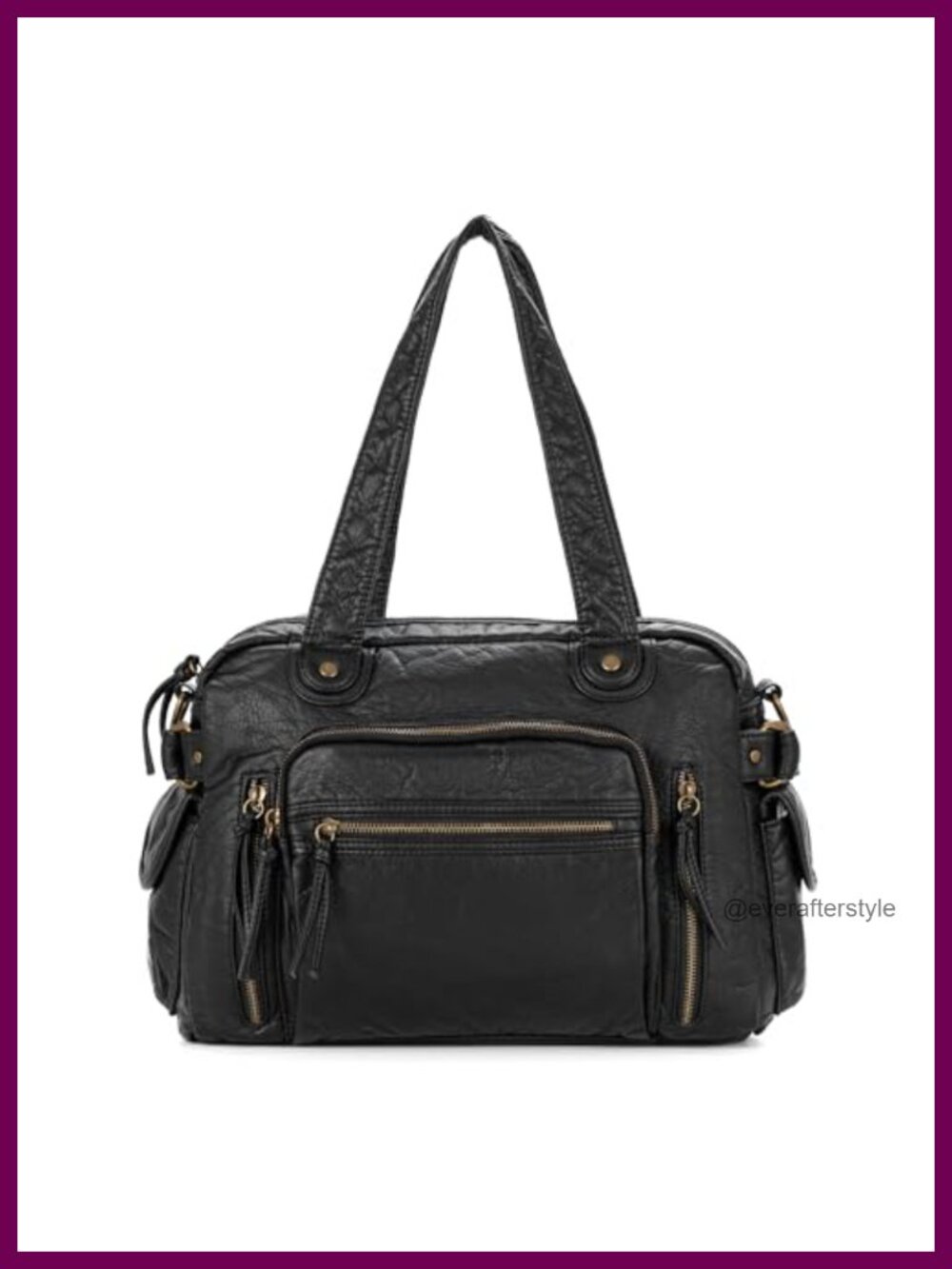 Faux Leather Hobo Shoulder Bag Large Y2K Tote Fits 13in Laptop